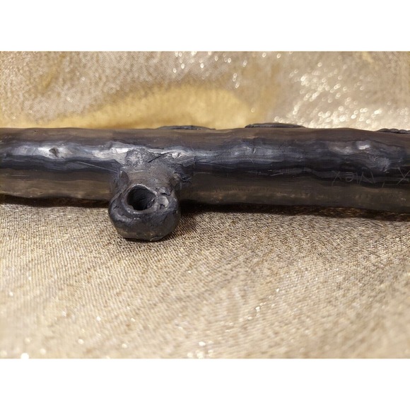 Dona Rosa Signed Coyotepec Oaxaca Mexican Folk Art Black Pottery Flute - Picture 13 of 16